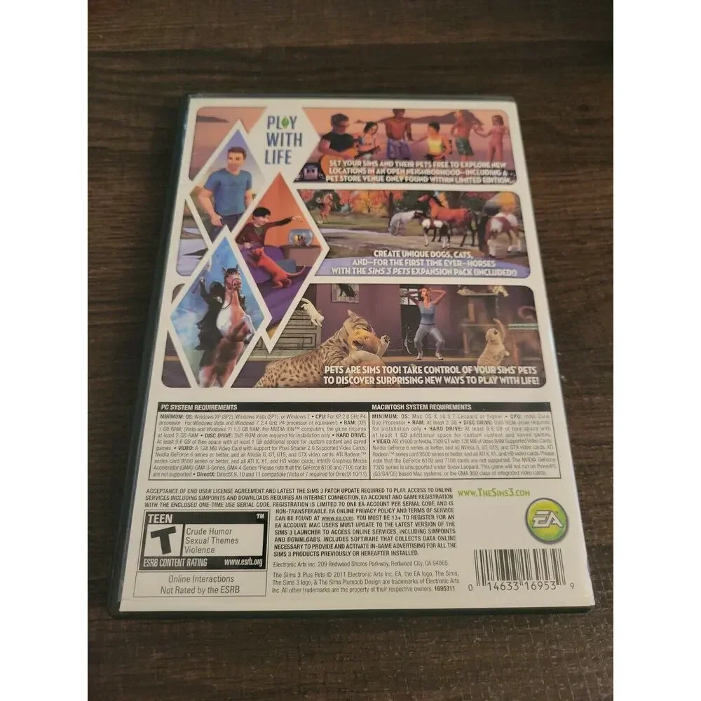 Sims 3 Plus Pets: Limited Edition (Windows/Mac, 2011) CIB